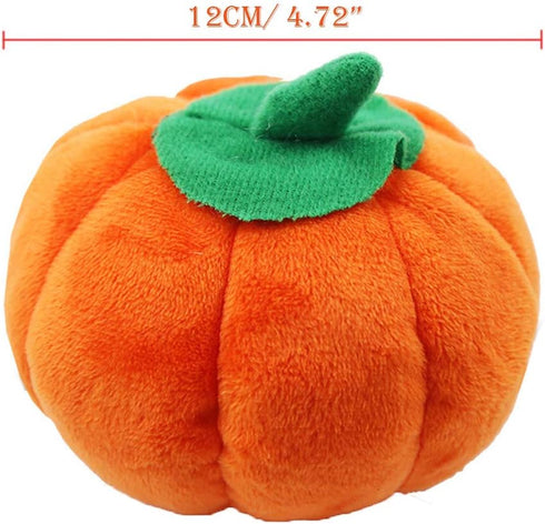 3 Pcs Pumpkin Dog Chew Toys - Pet Squeaky Toy Halloween Plush for Playing (3 Pcs)