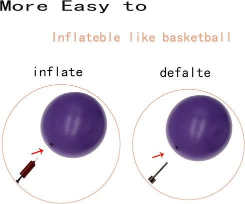 Small Exercise Ball for Between Knees, 6 inch Pilates Ball with Pump, Mini Yoga Core Ball for Physical Therapy