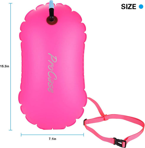 ProCase Swim Buoy Float, Safety Float with Adjustable Waist Belt for Open Water Swimmers, Snorkelers, Kayakers