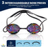 The Friendly Swede Swim Goggles - Anti Fog Swimming Goggles with Nose Pieces & Case