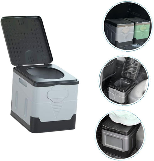 Garneck Compact Portable Folding Toilet - Ideal for Camping and Outdoor Adventures