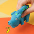 POPLAY 4" Squeaky Latex Grunting Pig Dog Toy, Small Blue Rubber Chew Gift for Dogs