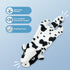 Best Pet Supplies 2-in-1 Stuffless Squeaky Dog Toys, Soft, Durable Fabric, No Stuffing, Cow, Large