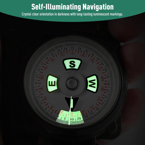 Impact-Resistant Waterproof Military Navigation Compass for Outdoor Adventures