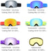 Magnetic Adsorption Lens Anti Fog Ski Goggles - Replaceable Lenses with UV Protection, Ultra HD Comfy