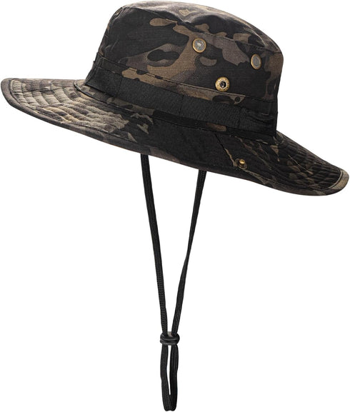 Rosoz Sun Hats for Men Women - Boonie Hat UPF 50+ Bucket Hat with Wide Brim UV Protection for Fishing Hiking Safari