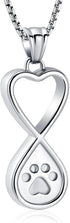 Oinsi Infinity Love Pet Cremation Jewelry for Ashes, Dog/Cat Funeral Keepsake Urn Necklace Pendant