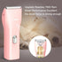Dog Grooming Kit Clipper for Thick Coat - Low Noise Cordless Rechargeable Trimmer for Small and Large Animals