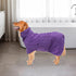 Geyecete Dog Bathrobe Towel, Fast Drying Super Absorbent Pet Bath Robe Towel for Dogs and Cats, Purple-M