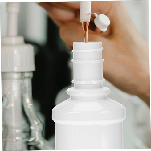 6pcs FOMIYES Portable Plastic Mouthwash Container Graduation Line for Travel Oral Cleaner Bottle for Outdoor Activities