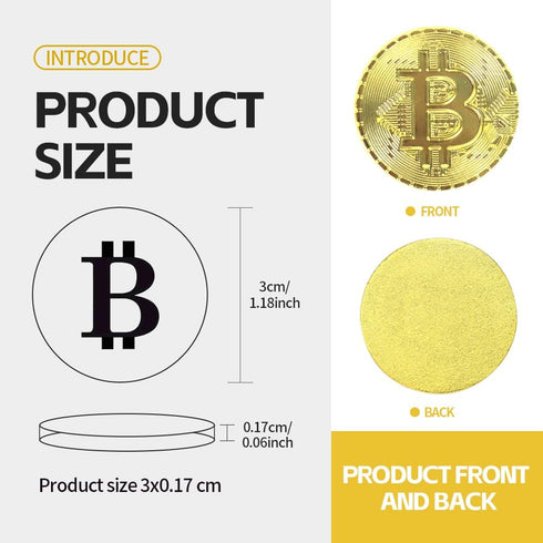 Scott Edward 2pcs Bitcoin Golf Ball Marker with Magnetic Hat Clip, Unique Golf Gift Ideas for Men and Women