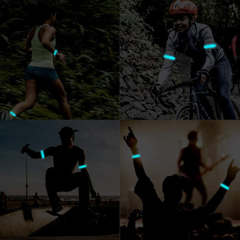 Running Light for Runners (2 Pack), Rechargeable LED Armband Reflective Gear for Joggers Bikers
