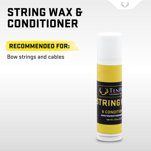 TenPoint String Wax & Conditioner, Lubricates & Extends Life of Crossbow Strings, All-Natural Components