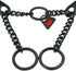Herm Sprenger Black Stainless Steel Dog Prong Collar with Easy On Assembly Chain, Professional Training Pinch Collar