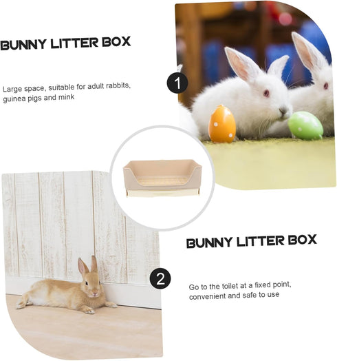 HANABASS Rabbit Litter Box for Small Pets - Bunny Potty Tray