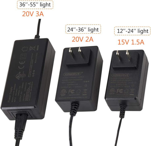 hygger 20V 3A Replacement Aquarium Light Power Supply DC Adapter for HG-957& HG-978 Light