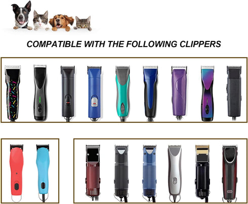 7FW Detachable Dog Grooming Wide Blades, Compatible with Andis, Oster A5, Wahl KM10 Series, Cut Length 1/8” (3.2mm)