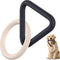 Interactive Durable Dog Chew Toys for Aggressive Chewers, Indestructible Rubber Triangle Ring Pull Toys
