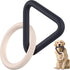 Interactive Durable Dog Chew Toys for Aggressive Chewers, Indestructible Rubber Triangle Ring Pull Toys