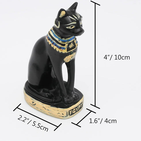 Egyptian Cat Bastet Fish Tank Decorations, Ancient Egypt Décor Sculpture for Reptile Turtle Tanks