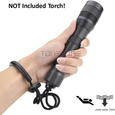 TONELIFE Pack of 4 Locking Wrist Lanyard - Safety Straps for Scuba Diving Lights, Waterproof Camera Float