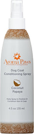 Dog Coat Conditioning Spray - Pet-Friendly Detangler with Natural Essential Oils - Coconut Papaya 4.5 oz