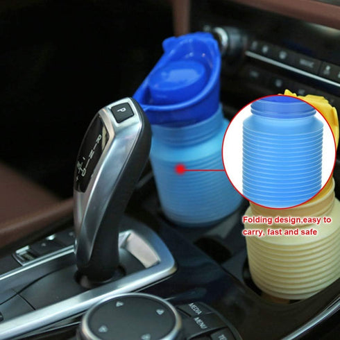 EveryoneFdly (1PC) Men?s Pocket Toilet, Emergency Urinal Outdoor, Shrinkable Portable Urinal, Unisex Portable Mobile