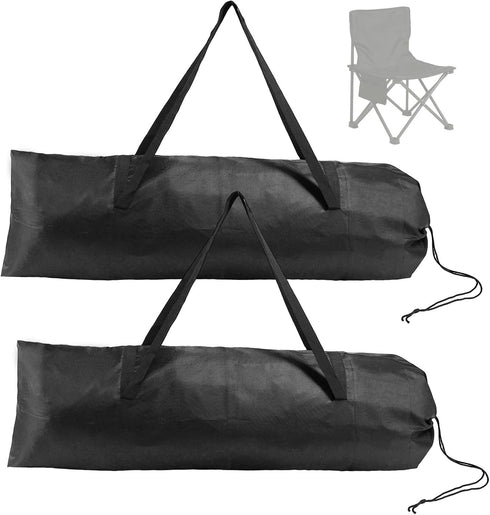 Lyreh 2pcs Camping Chair Replacement Bag, 43.31x14.96in Portable Folding Large Storage Bag with