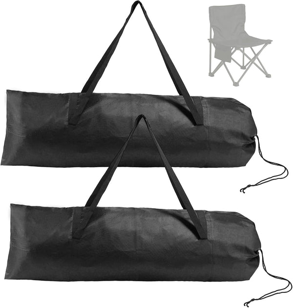 Lyreh 2pcs Camping Chair Replacement Bag, 43.31x14.96in Portable Folding Large Storage Bag with