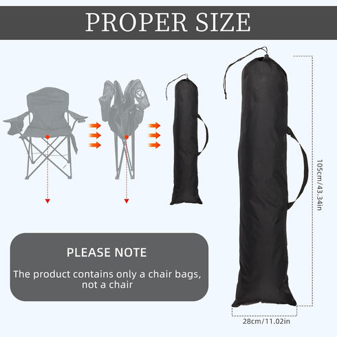 NICENEEDED Folding Camp Chair Replacement Bag for Camping Chairs, Portable Large Mouth Bag with Shoulder Strap, Chair
