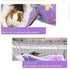 LEFTSTARER Guinea Pig Accessories - Tunnel and Hammock for Small Animals, Sugar Glider Cage Accessories (Purple-Star)