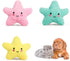 Pet Bite Squeaky Toys, Smile Star Cute Stuffed Toys for Dogs, Puppy Biting BB Sound Chew Toy for Cats & Small Animals