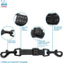 Best Pet Supplies Voyager Dog Collar with Safety Clip and Dual Clasps, No Pull Harness Connectors for Training