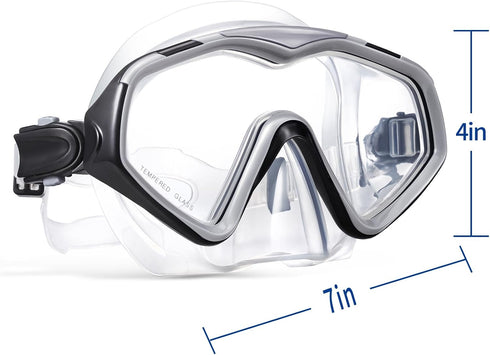 Professional Snorkel Diving Mask with Ultra Clear Lens, Anti Leakage Scuba Mask for Adults