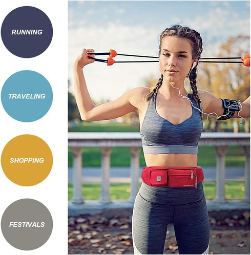 ZOMAKE Crossbody Fanny Pack for Women & Men, Small Runners Belt Bag, Adjustable Strap, Water Resistant Waist Bag