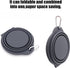 SLSON Collapsible Dog Bowls, Integrated Molding Double Bowl, 2 in 1 Foldable Pet Food & Water Bowl for Walking, Hiking