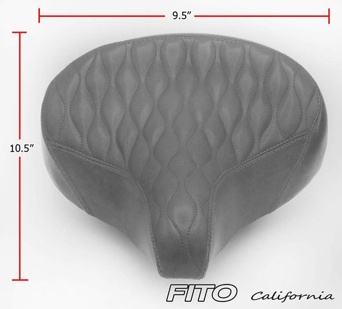 Fito Oversize 10.5" x 9.5" Synthetic Leather Retro Beach Cruiser Bike Seat