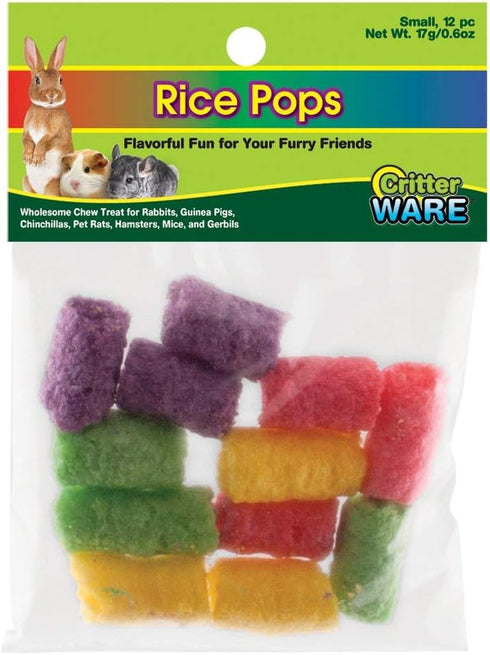 Ware Manufacturing Rice Pops Small Animal Chew Treat - Small, Blue/Purple