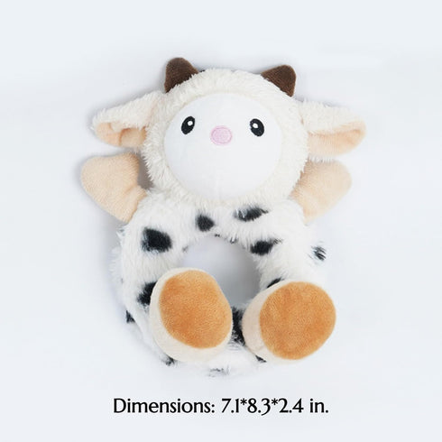 Layheld Set 2pcs) Dog Chew Toy Animal Ring Puppy Monkey Lion Sheep Zebra Elephant Design Squeaker Cute Pet Accessories