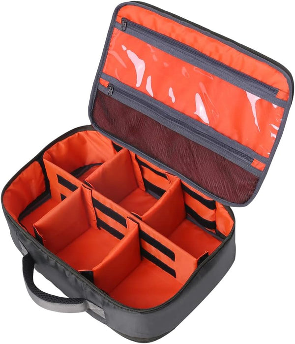 Kylebooker Fishing Reel Gear Bag, Portable Tackle Organizer Storage Bag for Spinning Baitcasting Fly Reels