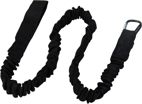 Kayaking Paddle Leash Tether, Stretchable Coiled Lanyard for Kayak, Paddle, Fishing Rod, Extends to 59 inches (Black)