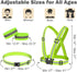 Reflective Running Gear Set, 3 Pcs Reflective Vest & Armband & Belt, High Visibility for Night Cycling