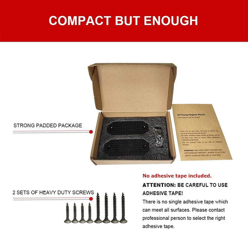 Gun Magnet 56lbs Rated Magnetic Gun Mount, Anti Scratch Rubber Coated Holder for Rifle Pistol Magazines
