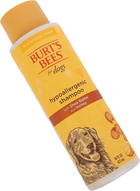 Burt's Bees for Pets Naturally Derived Hypoallergenic Dog Shampoo with Shea Butter and Honey - Shampoo for All Dogs and Puppies with Dry or Sensitive Skin - Made in the USA - 16 Ounces