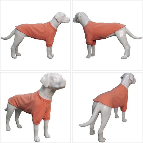 Lovelonglong Dog Sweatshirt and Pullover for Small to Large Dogs - Cold Weather Protection in Lobster-Pink XL