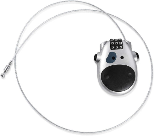 Snowboard Lock Cable Lock: 3 Digit Adjustable Combo Mini Ski Lock with 29.5-Inch Steel Cable