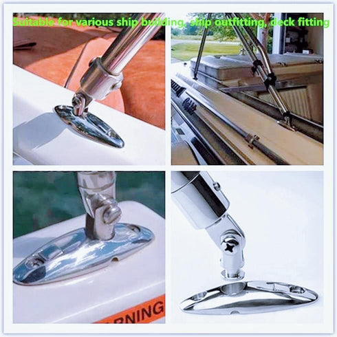 Pair of Stainless Steel 316 Boat Hatch Quick Release Swivel Hinge, Mount Top Hinge Deck Fitting Hardware