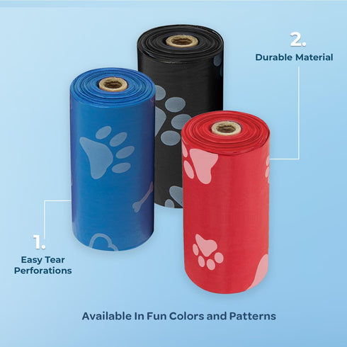 150 Best Pet Supplies Dog Poop Bags for Waste Refuse Cleanup, Doggy Roll Replacements for Outdoor Puppy Walking
