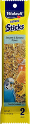 Vitakraft Crunch Sticks Parakeet Treat - Long-Lasting Chewing Fun, Sesame & Banana