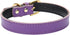 Basic Classic Padded Leather Pet Collars for Small Medium Dogs, Cats, Large (Neck 14.5"-18.5"), Purple